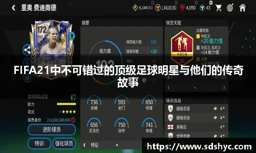FIFA21中不可错过的顶级足球明星与他们的传奇故事